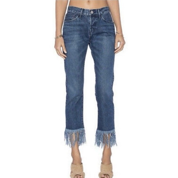 REVOLVE Denim - Revolve 3x1 NYC Frayed Hem Cropped Button Fly Stella Jeans Women’s Size 27